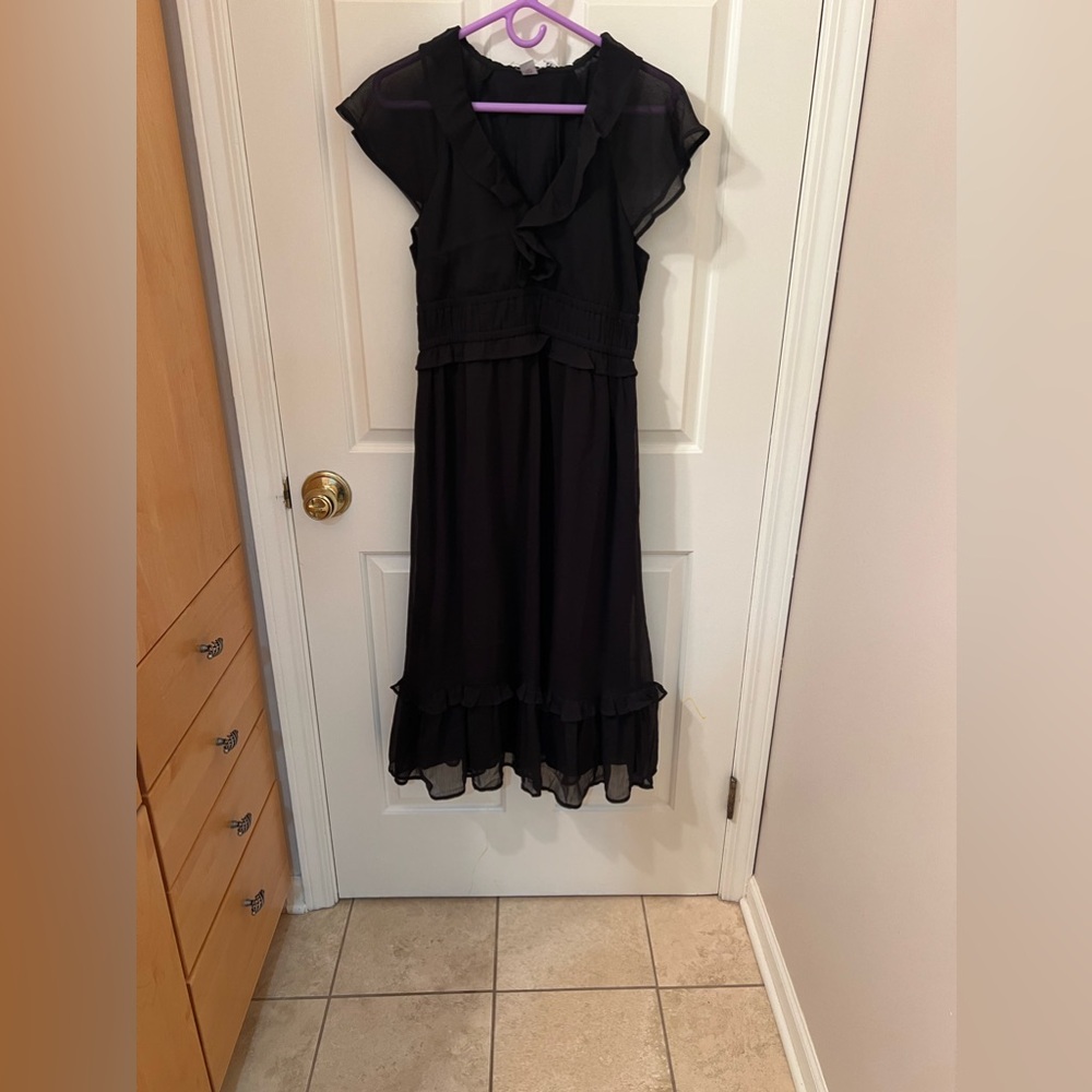 Old Navy Waist-Defined Flutter-Sleeve Midi Dress Size Medium NWT